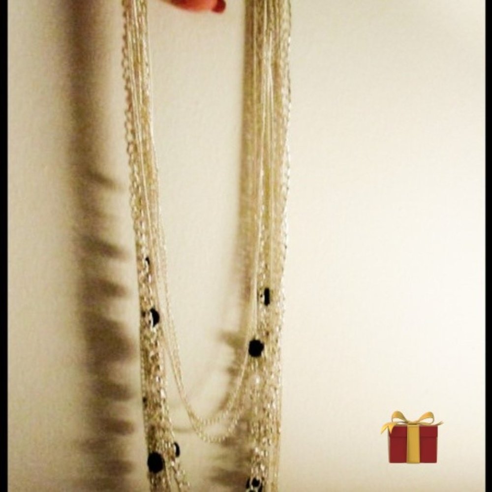 SILVER CHAIN AND EARRING SET NWOT